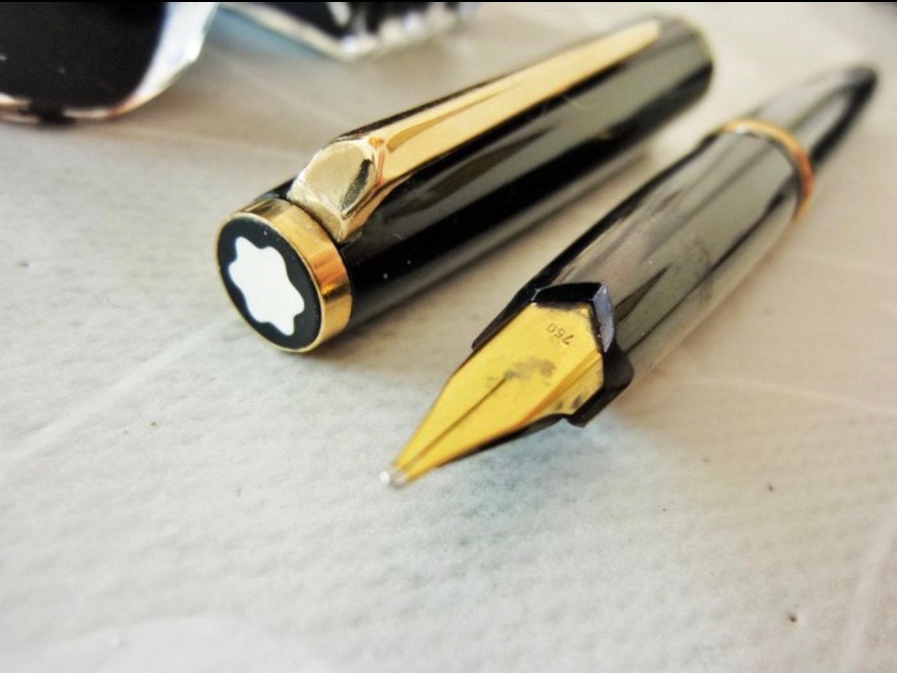 Montblanc 221 vulpen 18kr penpunt, Diversen, Schrijfwaren, Ophalen of Verzenden, Gebruikt