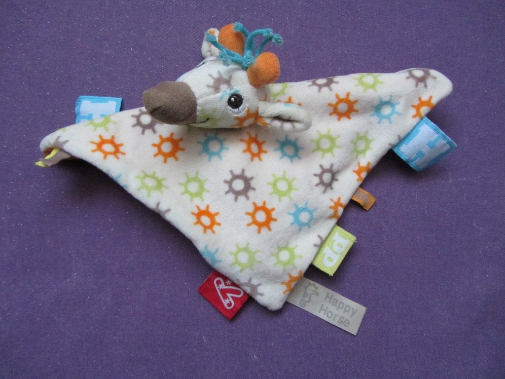 HAPPY HORSE Knuffeldoekje GIRAF GINI **Als Nieuw**, Giraf, Happy Horse, Ophalen of Verzenden, Met label