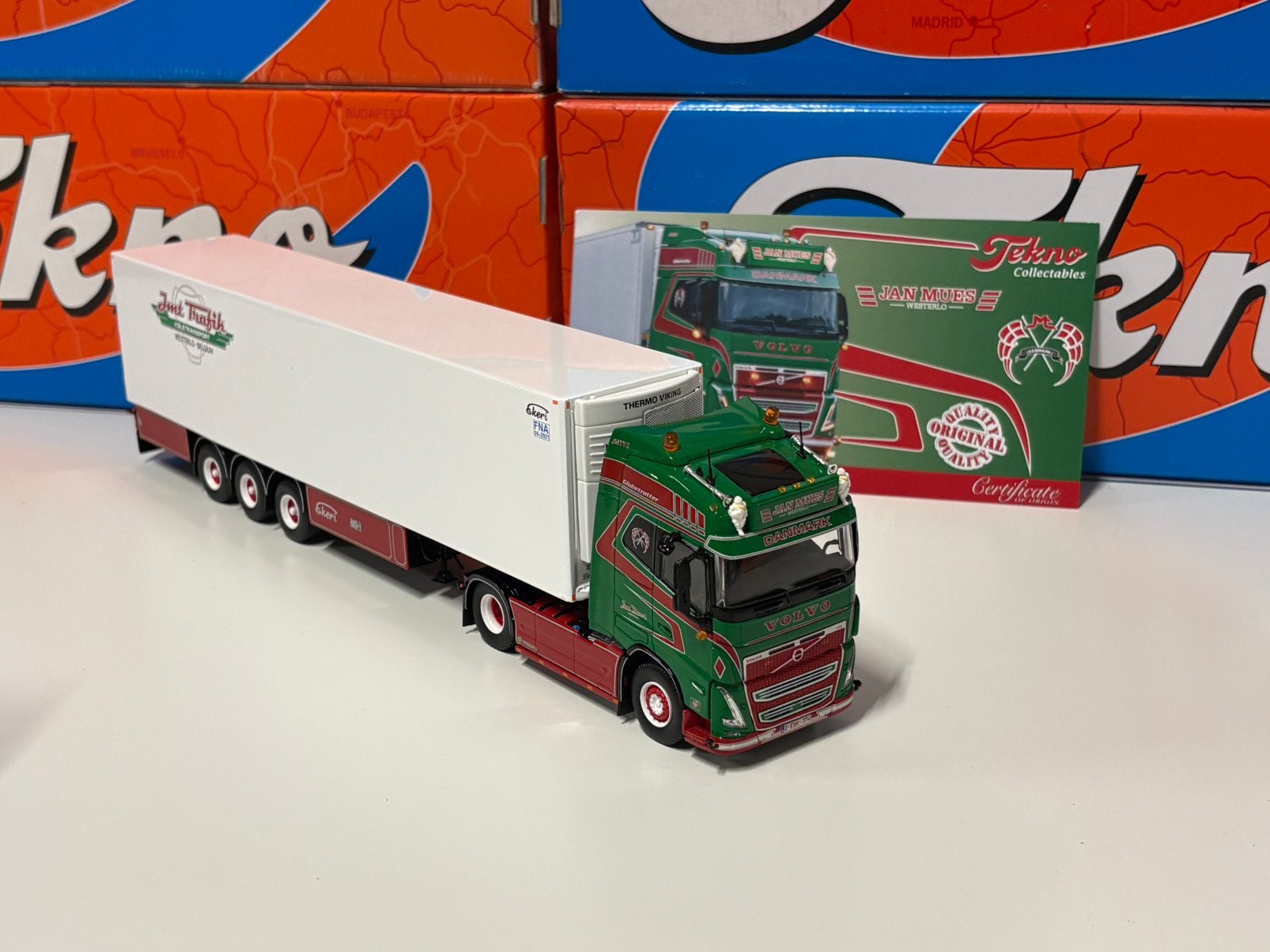 Tekno Jan Mues, Hobby en Vrije tijd, Modelauto's | 1:50, Ophalen of Verzenden, Zo goed als nieuw, Bus of Vrachtwagen, Tekno