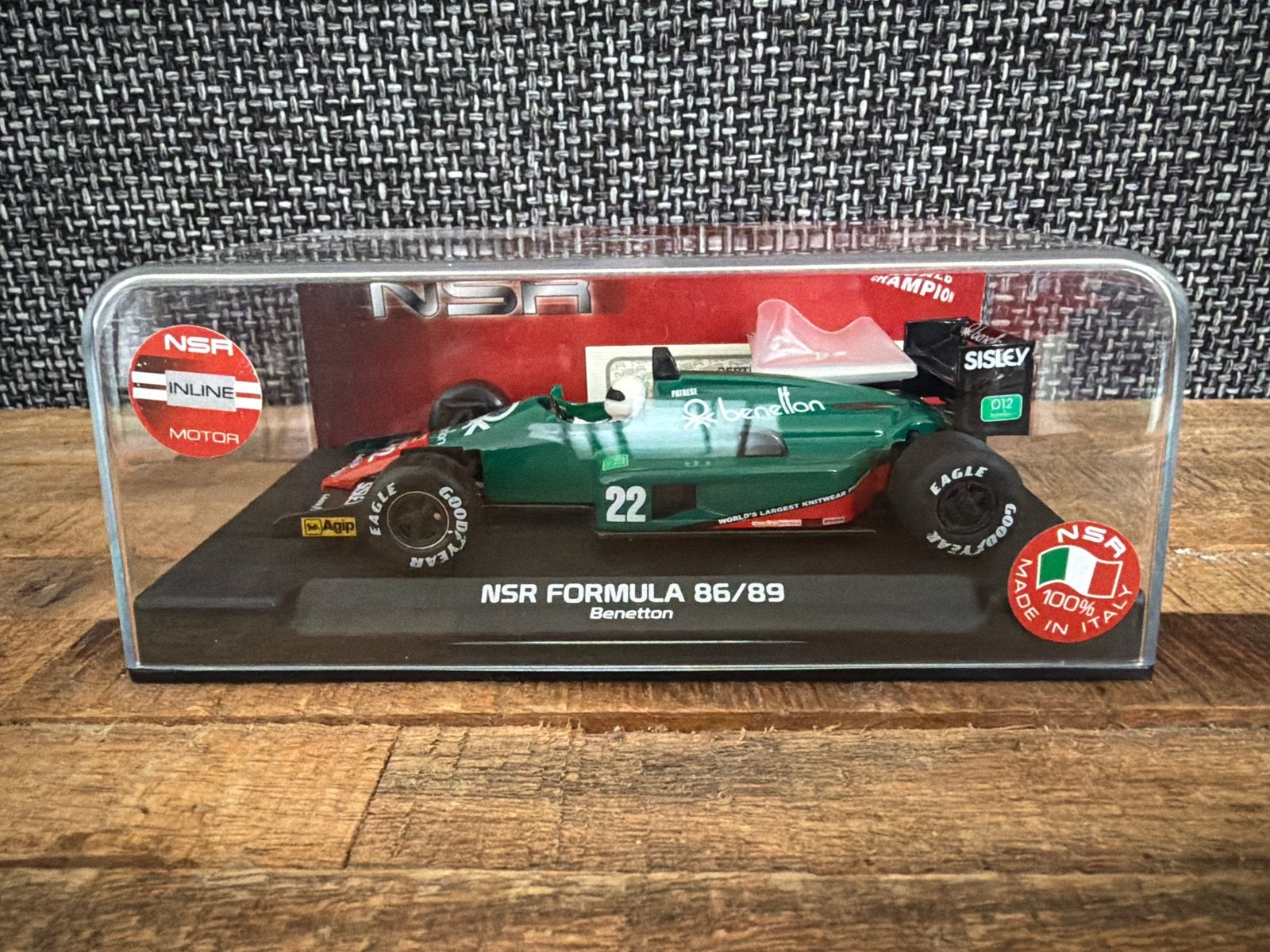 NSR Formula 86/89 Benetton #22 Slotcar, Ophalen of Verzenden, Nieuw, Elektrisch, Overige merken
