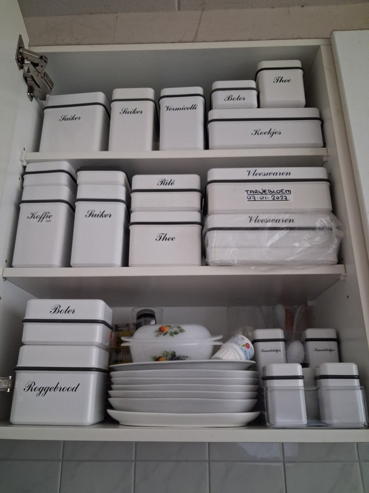 COPPIA BEWAARDOZEN VOOR 'N VLEUGJE NOSTALGIE IN UW KEUKEN !, Huis en Inrichting, Kunststof, Ophalen of Verzenden, Zo goed als nieuw