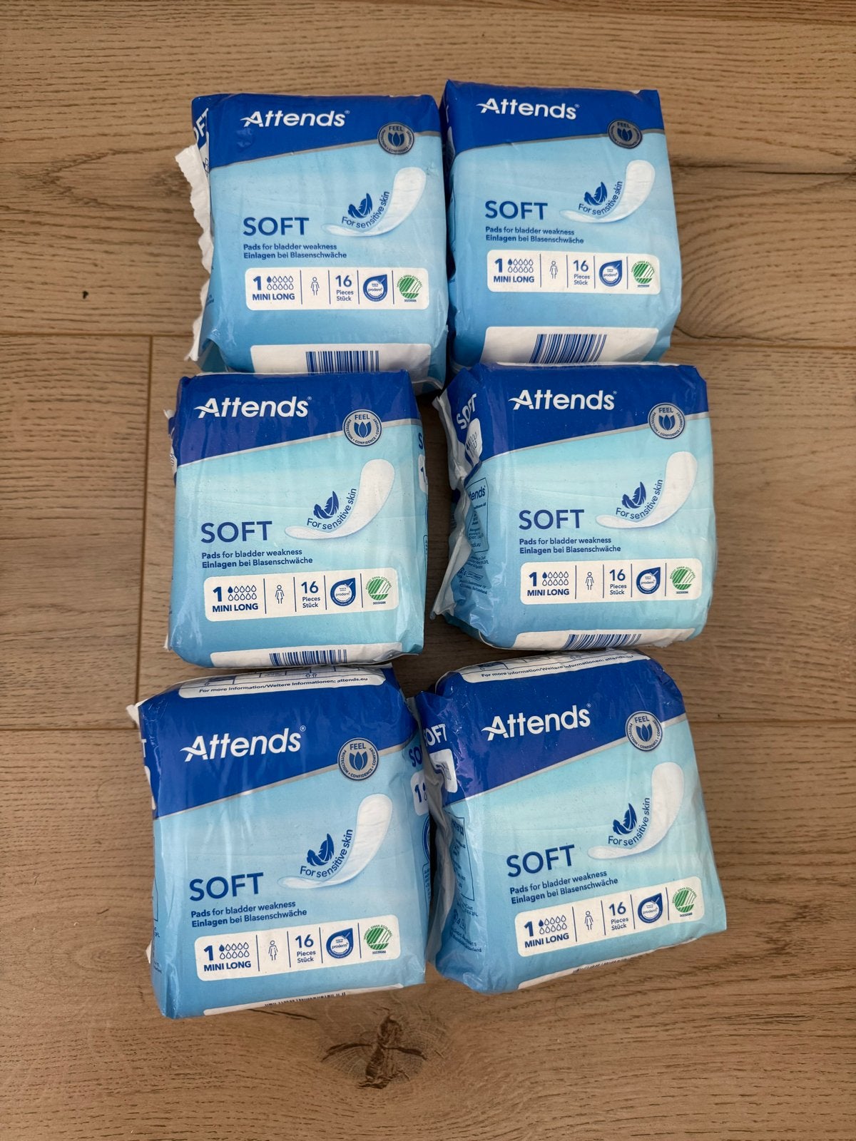 Attends soft mini long 6 pakken, Diversen, Ophalen of Verzenden, Nieuw