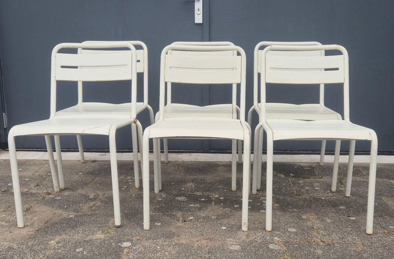 Originele EMU Star design tuinstoelen wit, Ophalen, Gebruikt, N.v.t, Metaal