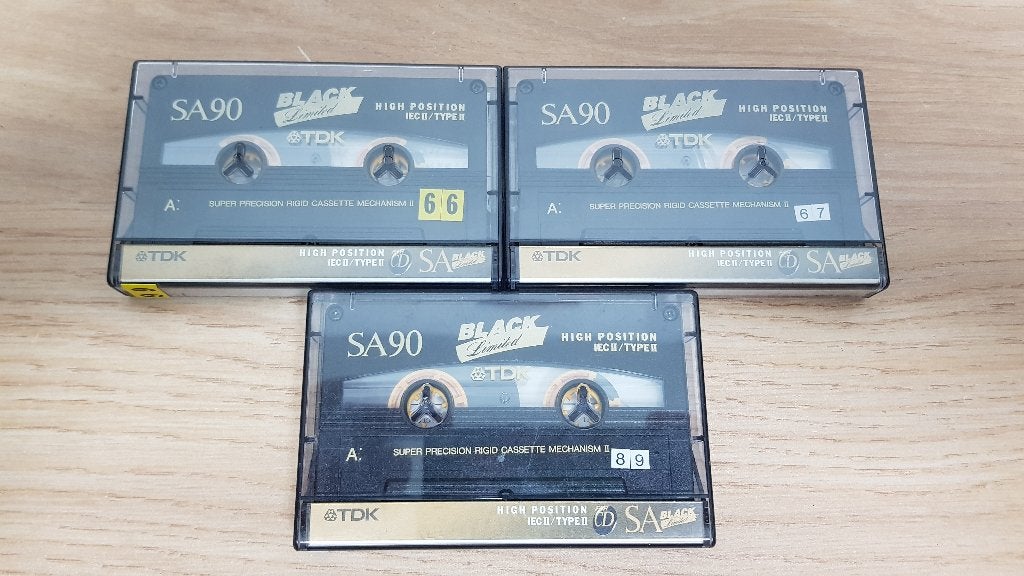 3 x TDK SA90 Black Edition - TAPE II - High Position, Overige genres, Zo goed als nieuw, Onbespeeld, Verzenden
