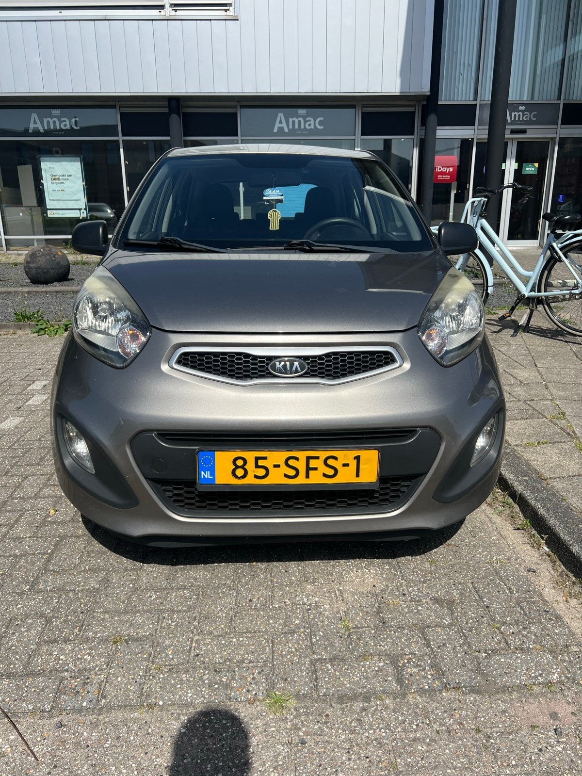 Kia Picanto 1.0 Cvvt 5-DRS 2011 Grijs, Auto's, Voorwielaandrijving, 400 kg, Origineel Nederlands, 24 km/l