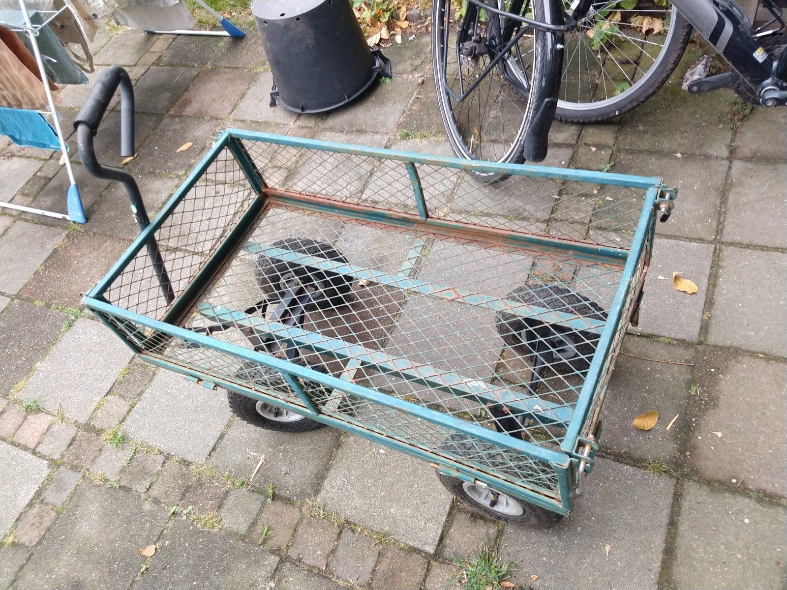 Robuuste metalen bolderkar, Ophalen, Gebruikt, Handmatig