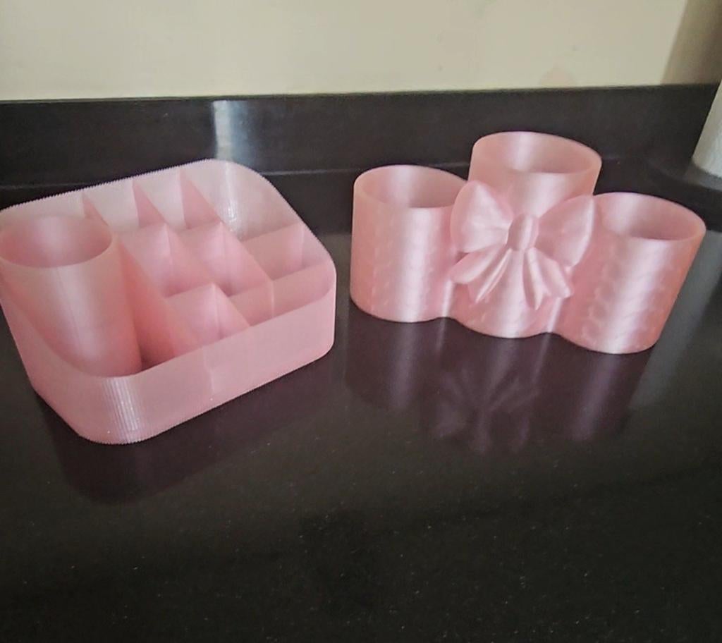 Schattige Make-up Organizer Set  Bureau of Kaptafel opberger, Ophalen of Verzenden, Nieuw, Zwart, Gehele gezicht