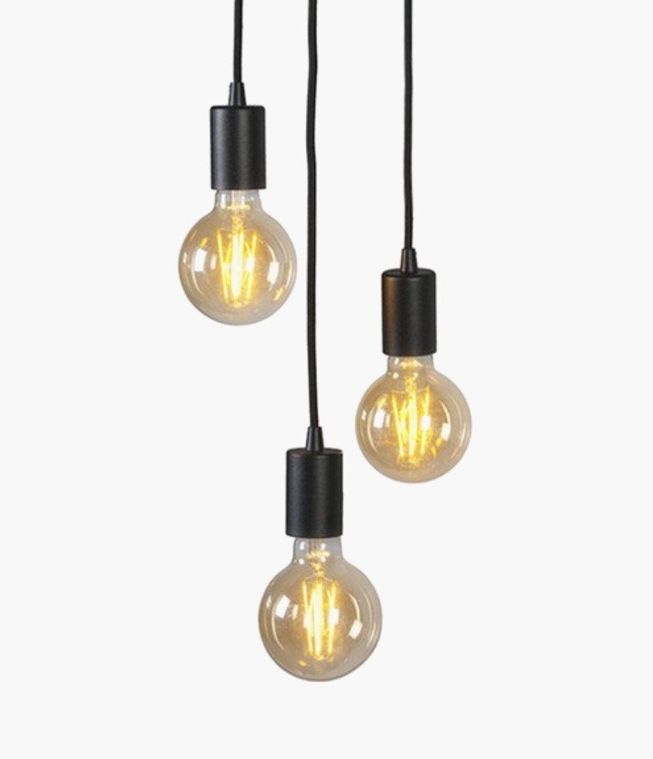 NIEUW!!! QAZQA Hanglamp met 3 Lucide LED lampen, Ophalen, Modern, Industrieel, Nieuw, Glas