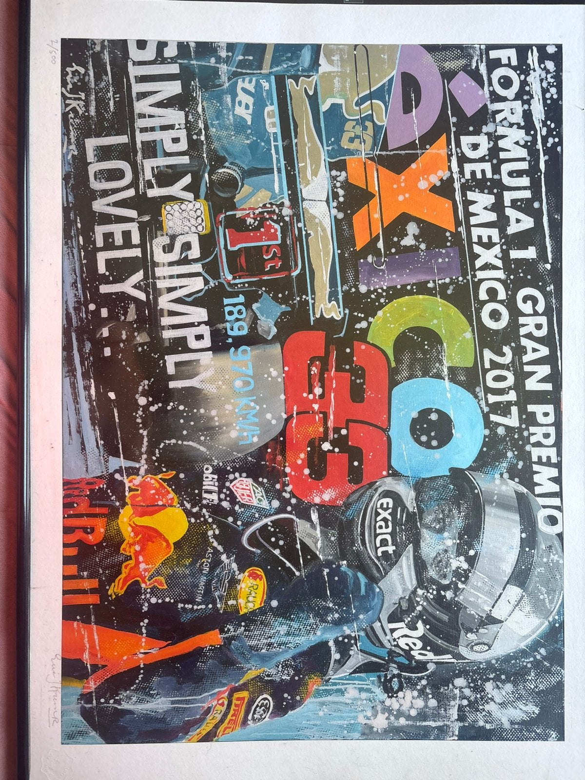 Max Verstappen Giclee Eric Jan Kremer 2/500 + certificaten, Antiek en Kunst, Gestempeld, Ophalen, Sport, Giclee