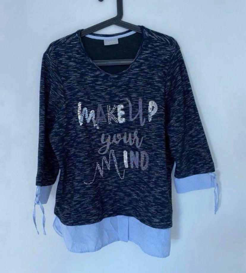 Trui, blouse, 3 kwart mouwen, blauw, xl, Verzenden, Nieuw, Maat 46/48 (XL) of groter, Blauw