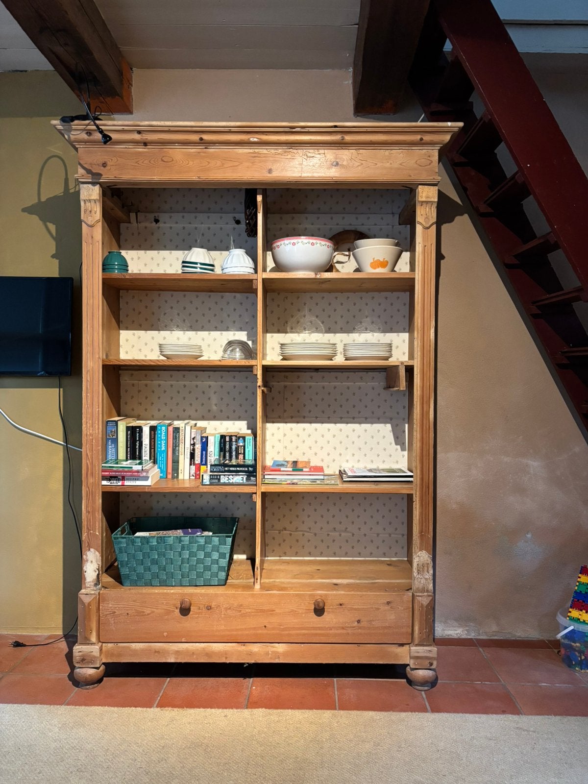 Beocante open grenen buffetkast, Ophalen, Gebruikt, 100 tot 150 cm, 150 tot 200 cm