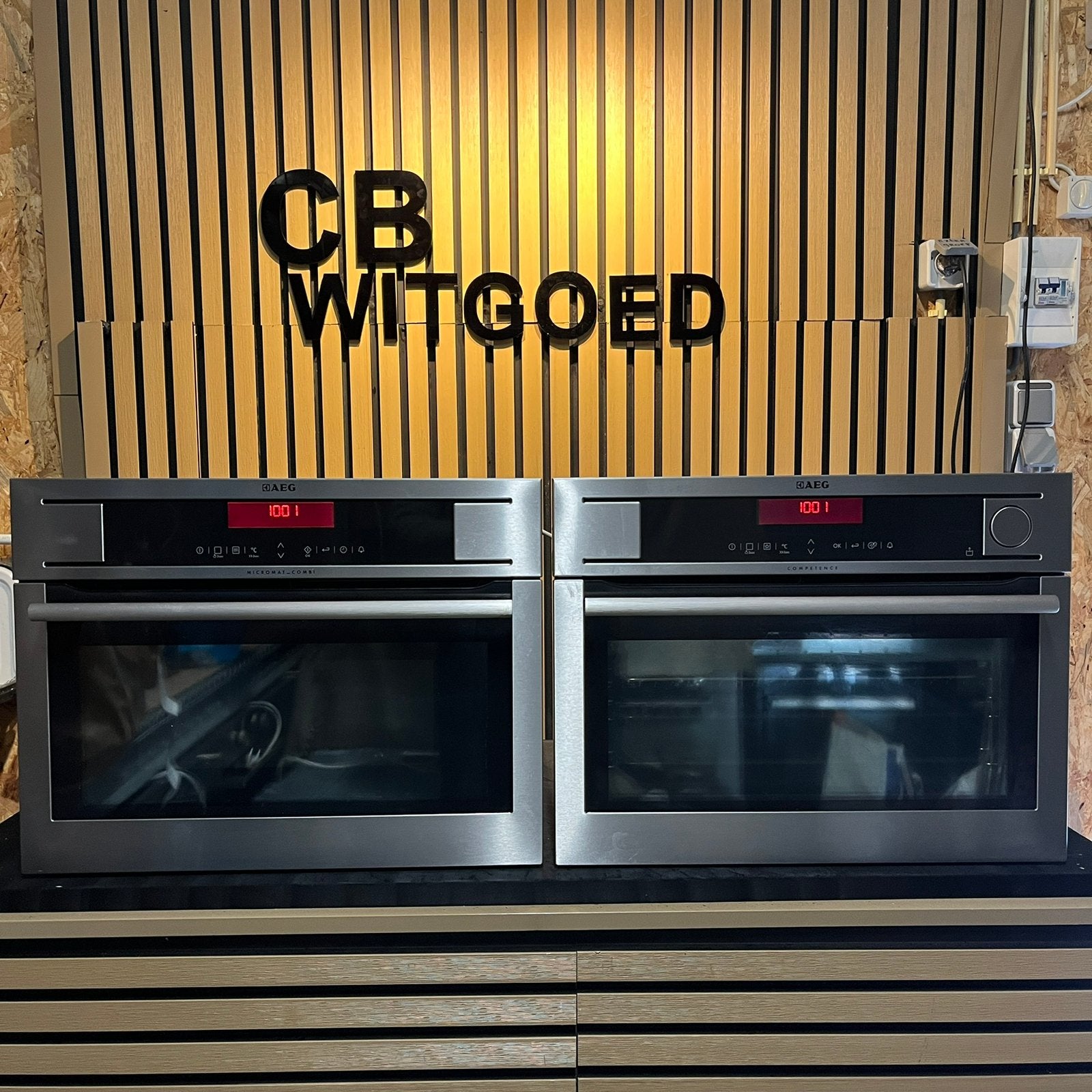 Luxe AEG set combi oven magnetron en combi stoomoven, Ophalen, 45 tot 50 cm, AEG, 60 cm of meer