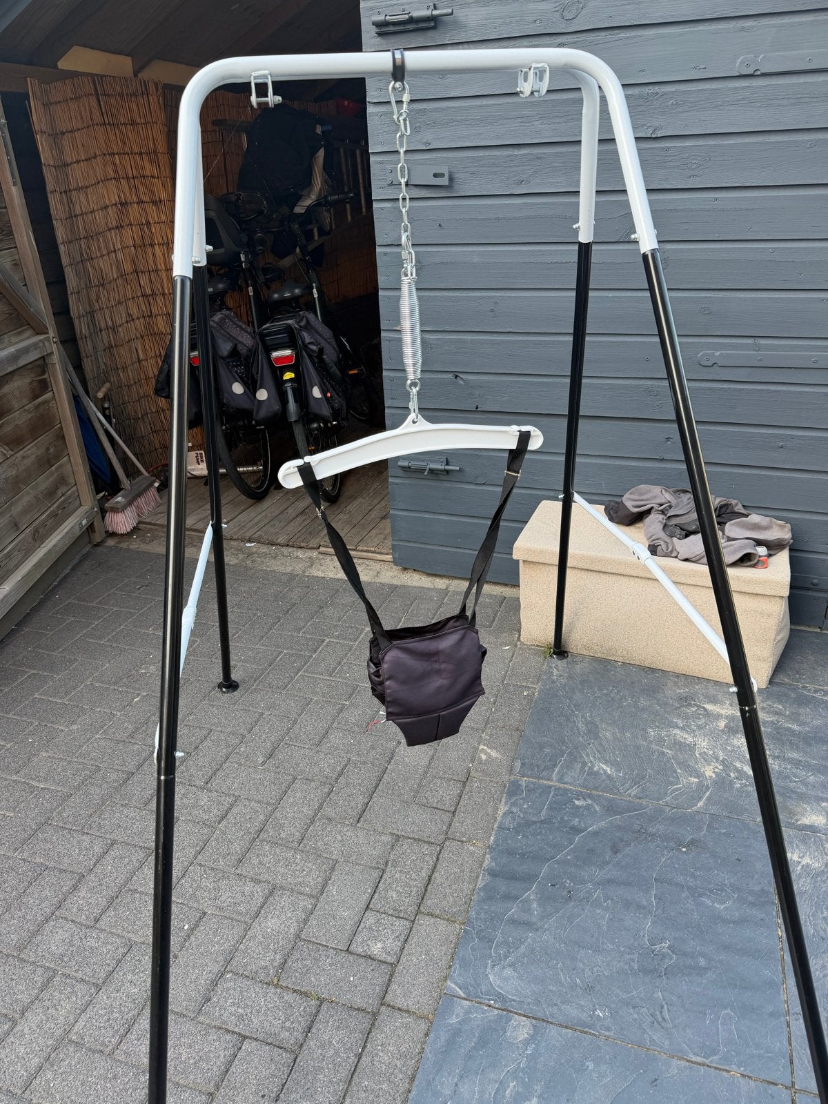 Bouncer/Baby jumper met standaard, Ophalen, Zo goed als nieuw, Overige typen