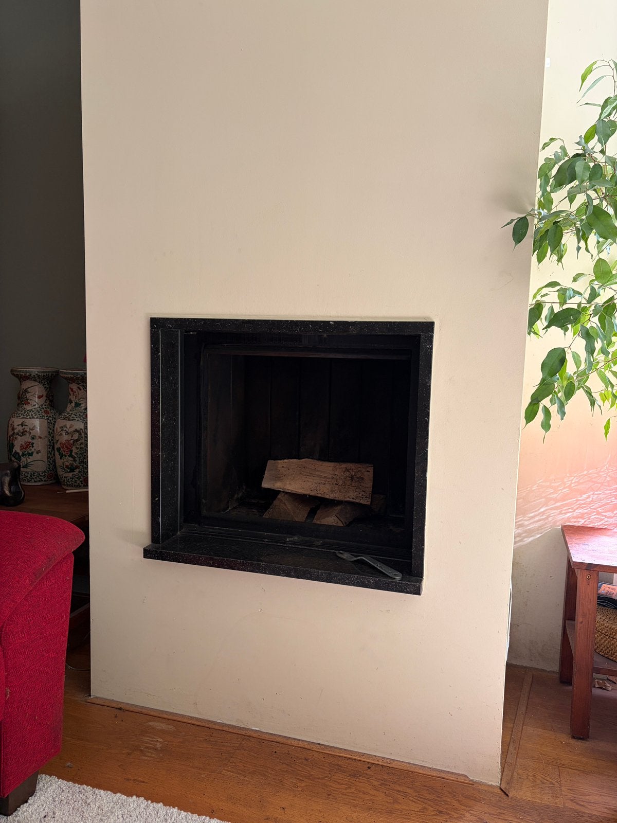 Kal-fire inbouw houthaard KF Heat 67/57 Zwart, Ophalen, Gebruikt, Inbouwhaard, Houthaard