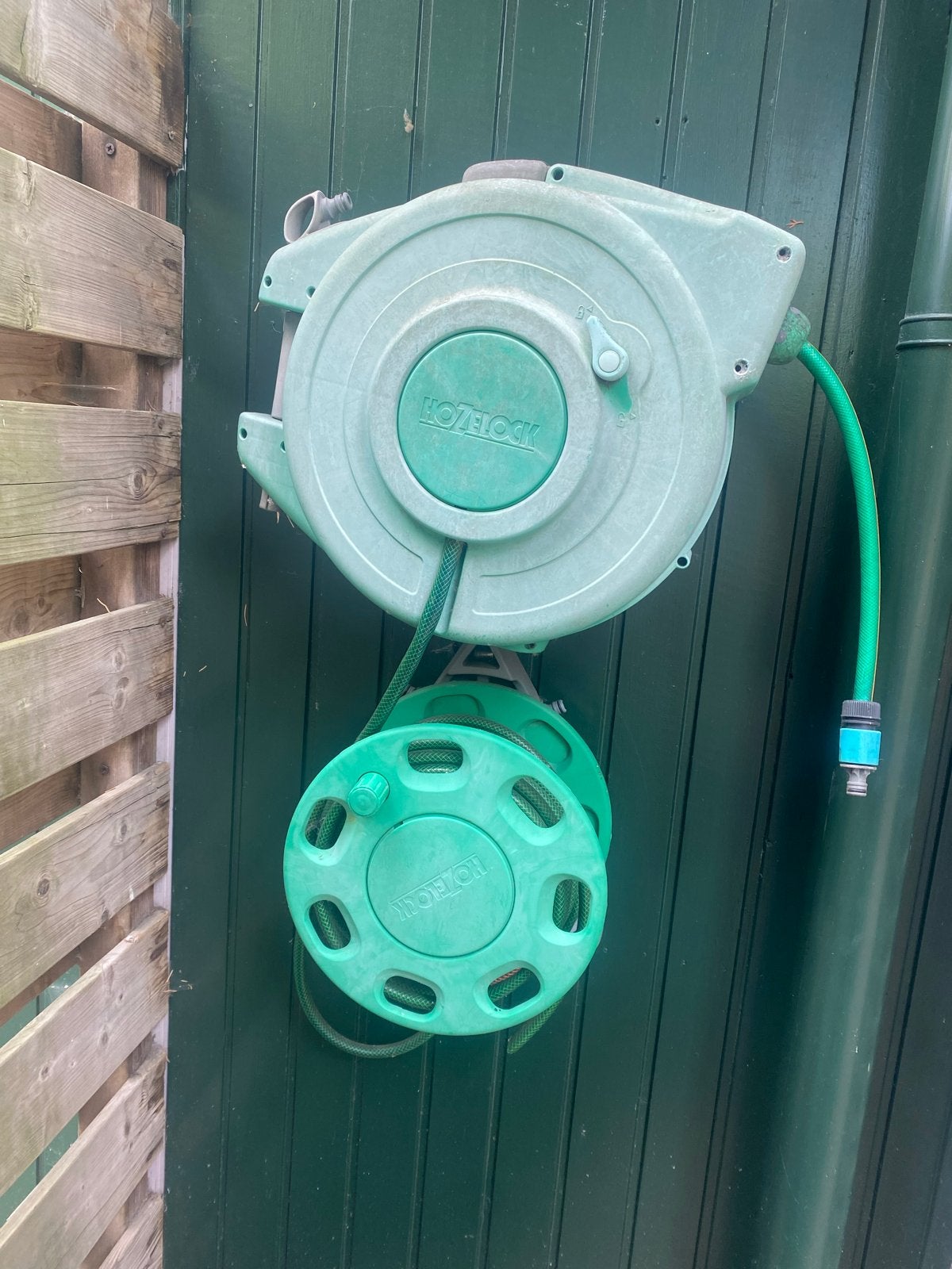 Hozelock Tuinslanghaspel met 15m slang, Tuin en Terras, Ophalen, Gebruikt, Tuinslanghaspel
