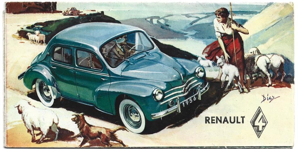 Renault 4 folder in kleur auto (RE05), Ophalen of Verzenden, Zo goed als nieuw, Renault