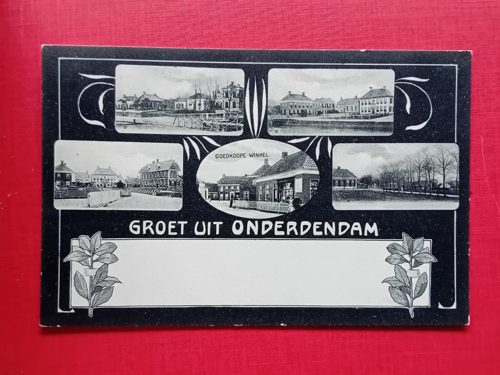 Ansichtkaart Onderdendam, Ophalen of Verzenden, Voor 1920