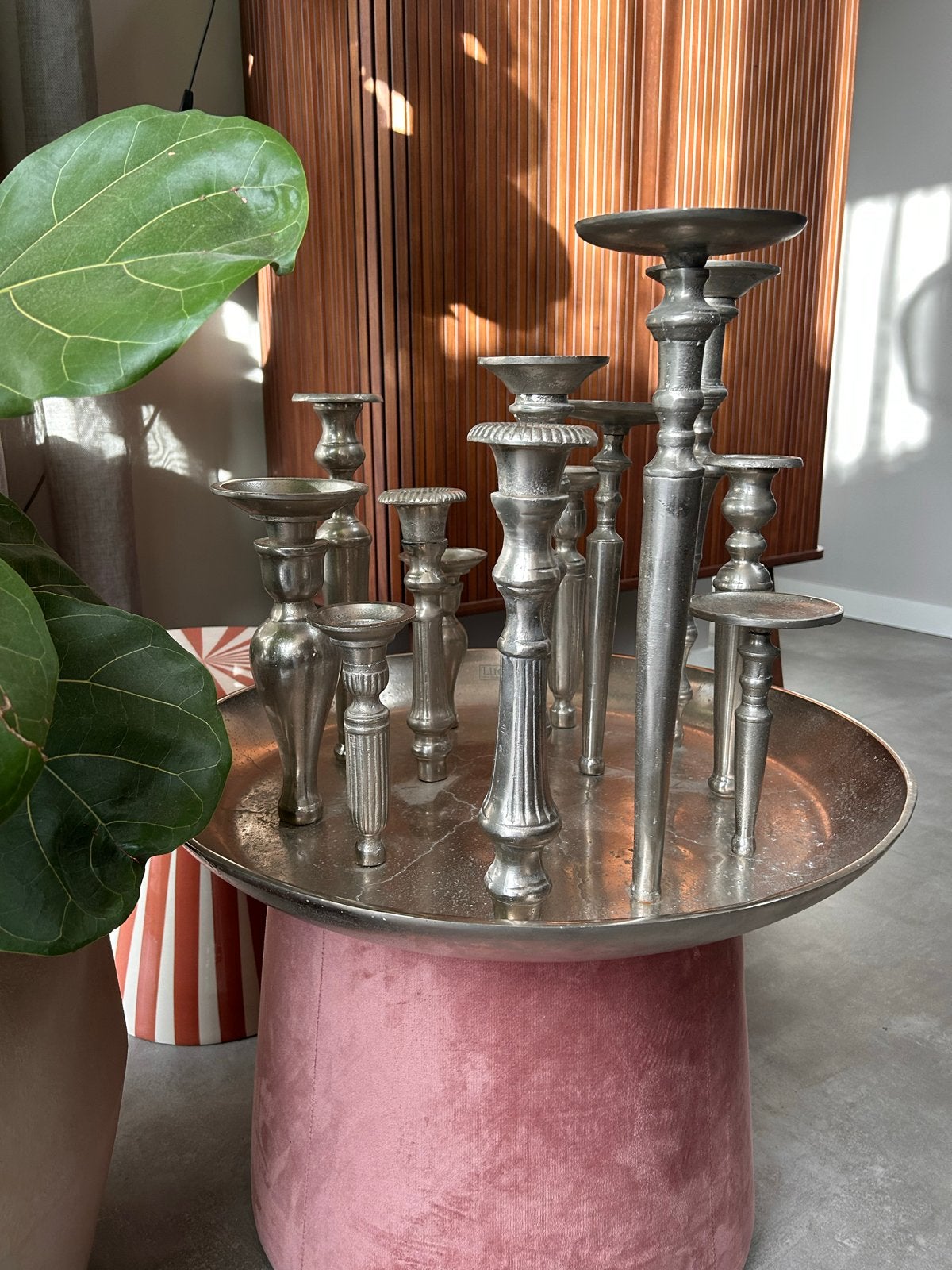 Decoratieve kandelaar schaal met 13 kaarsenhouders, Ophalen, Overige materialen, Kandelaar