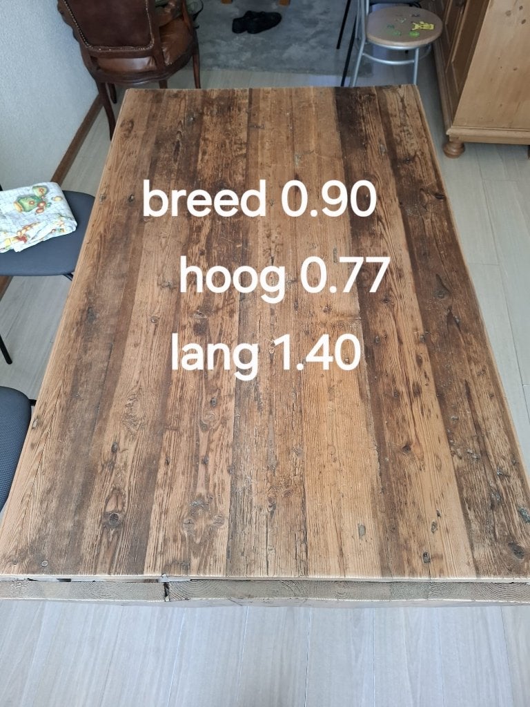 Mooie oude grenen eettafel – uitschuifbaar, Huis en Inrichting, Tafels | Eettafels, Ophalen, Gebruikt, 50 tot 100 cm, Vijf personen of meer