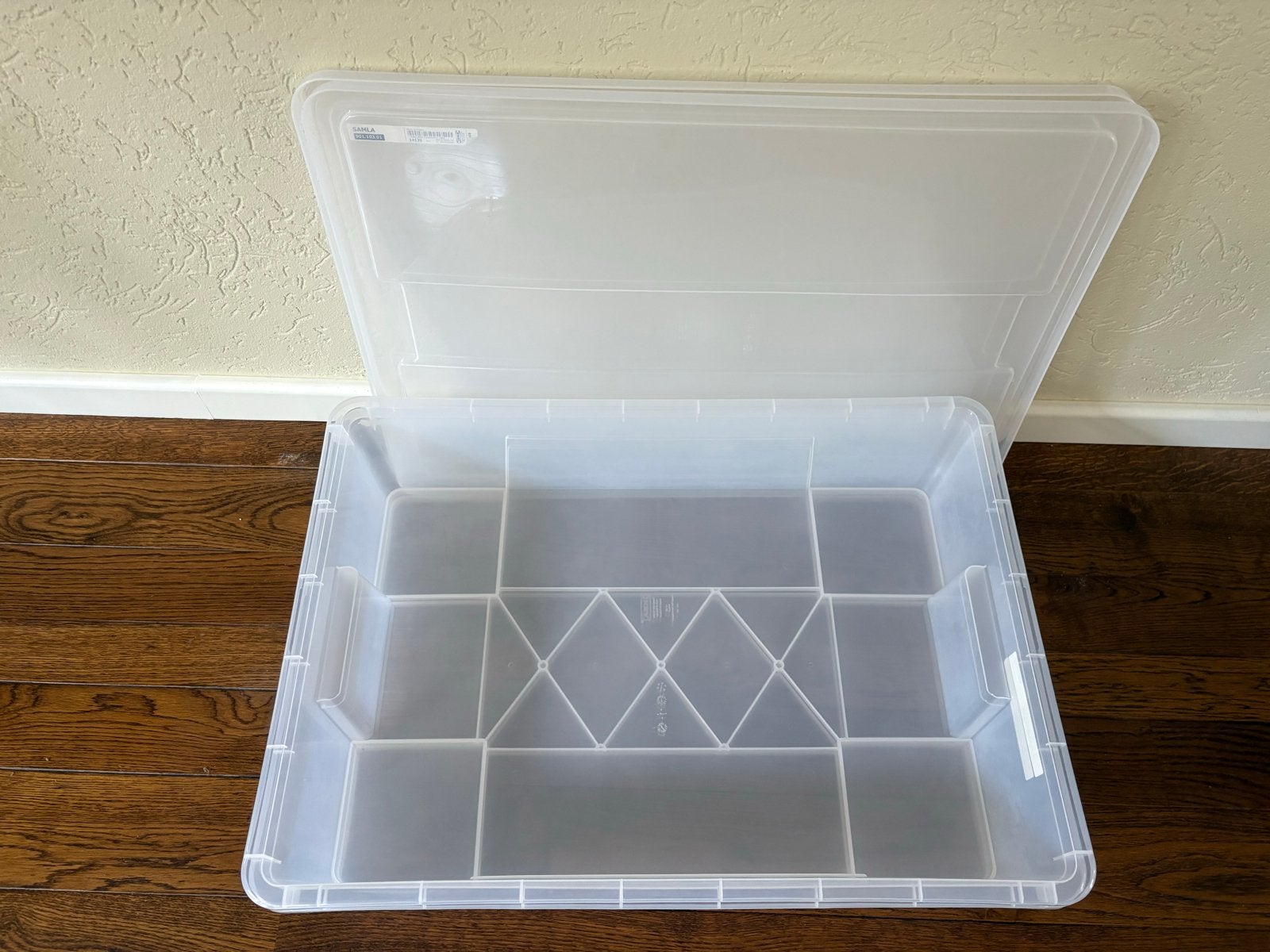 2 Ikea Samla opbergboxen met deksel, Ophalen, 40 tot 60 cm, 50 tot 75 cm, Minder dan 35 cm