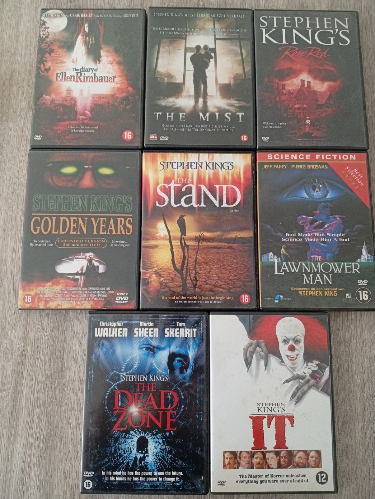 Stephen King DVD Collectie - 8 Horror Films, Vanaf 16 jaar, Ophalen of Verzenden, Gebruikt, Overige genres