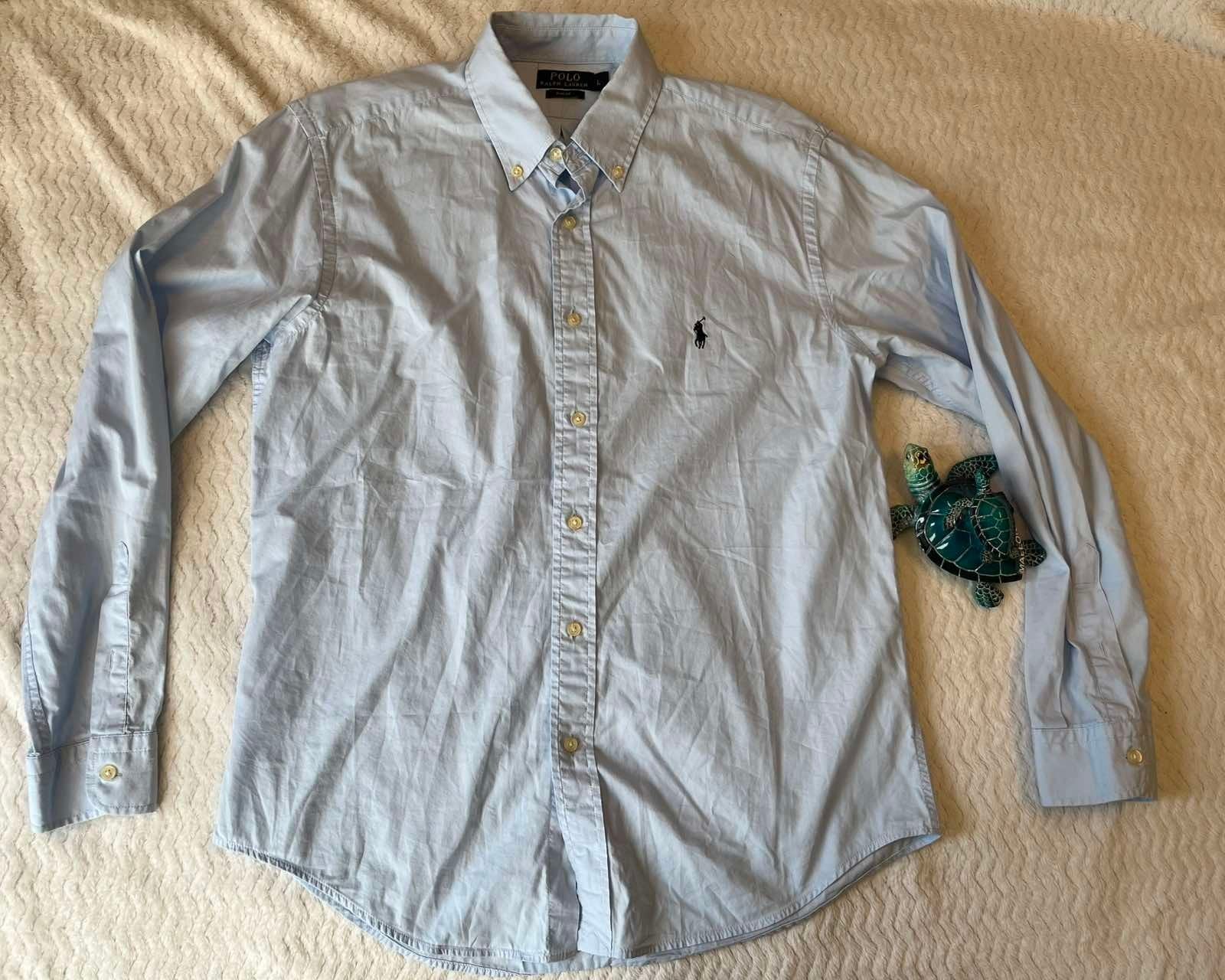 Polo Ralph Lauren Slim Fit overhemd - Lichtblauw, Kleding | Heren, Overhemden, Blauw, Ralph Lauren, Ophalen of Verzenden, Zo goed als nieuw