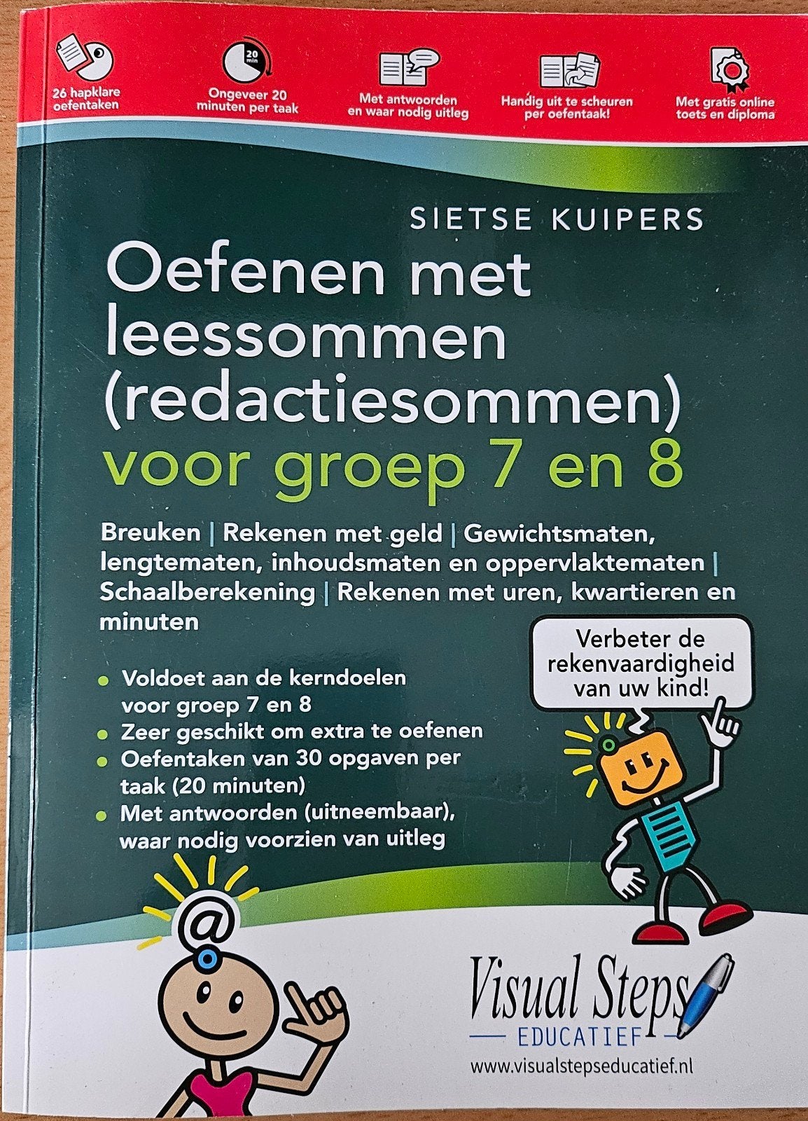 Oefenen met leessommen (redactiesommen) groep 7 en 8, Overige vakken, Ophalen of Verzenden, Zo goed als nieuw, Sietse Kuipers