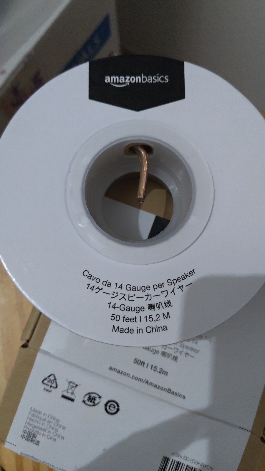 AmazonBasics 14-Gauge Luidsprekerkabel - circa 10 meter, Audio, Tv en Foto, Audiokabels en Televisiekabels, Ophalen of Verzenden