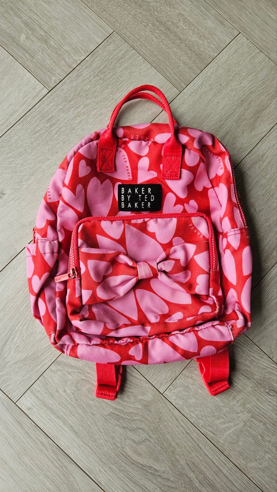 Leuke Ted Baker tas met hartjesprint, Overige merken, Gebruikt, Minder dan 30 cm, Ophalen of Verzenden