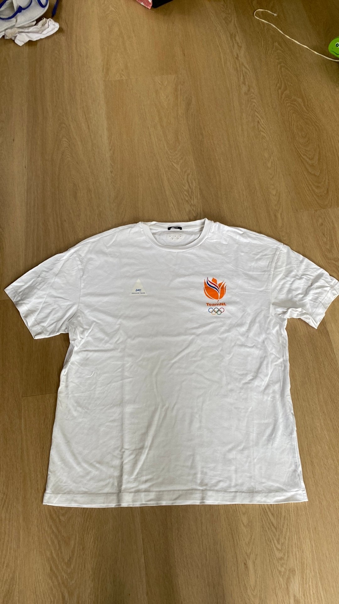 TeamNL Denham t-shirt OS2024, Ophalen of Verzenden, Zo goed als nieuw, Maat 46 (S) of kleiner, Wit