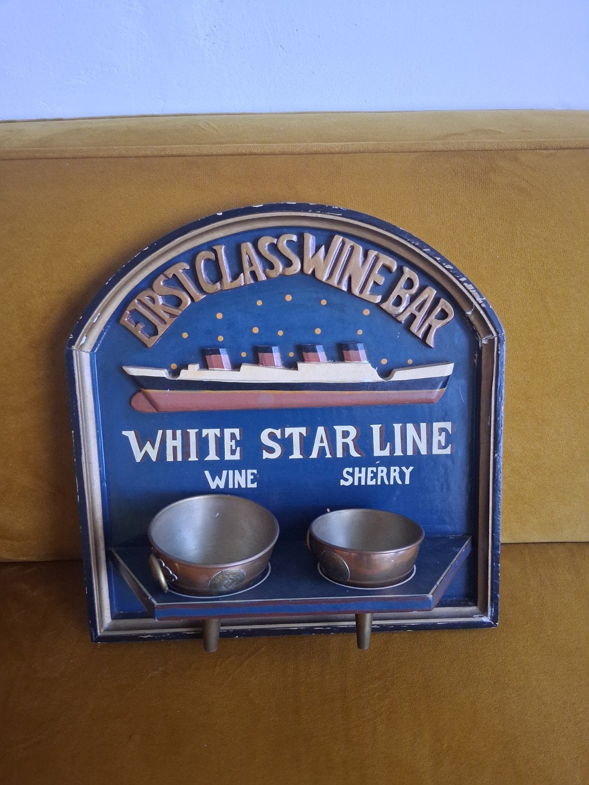 Vintage White Star Line/Titanic Bar Decoratie Jaren 70/80, Ophalen, Gebruikt