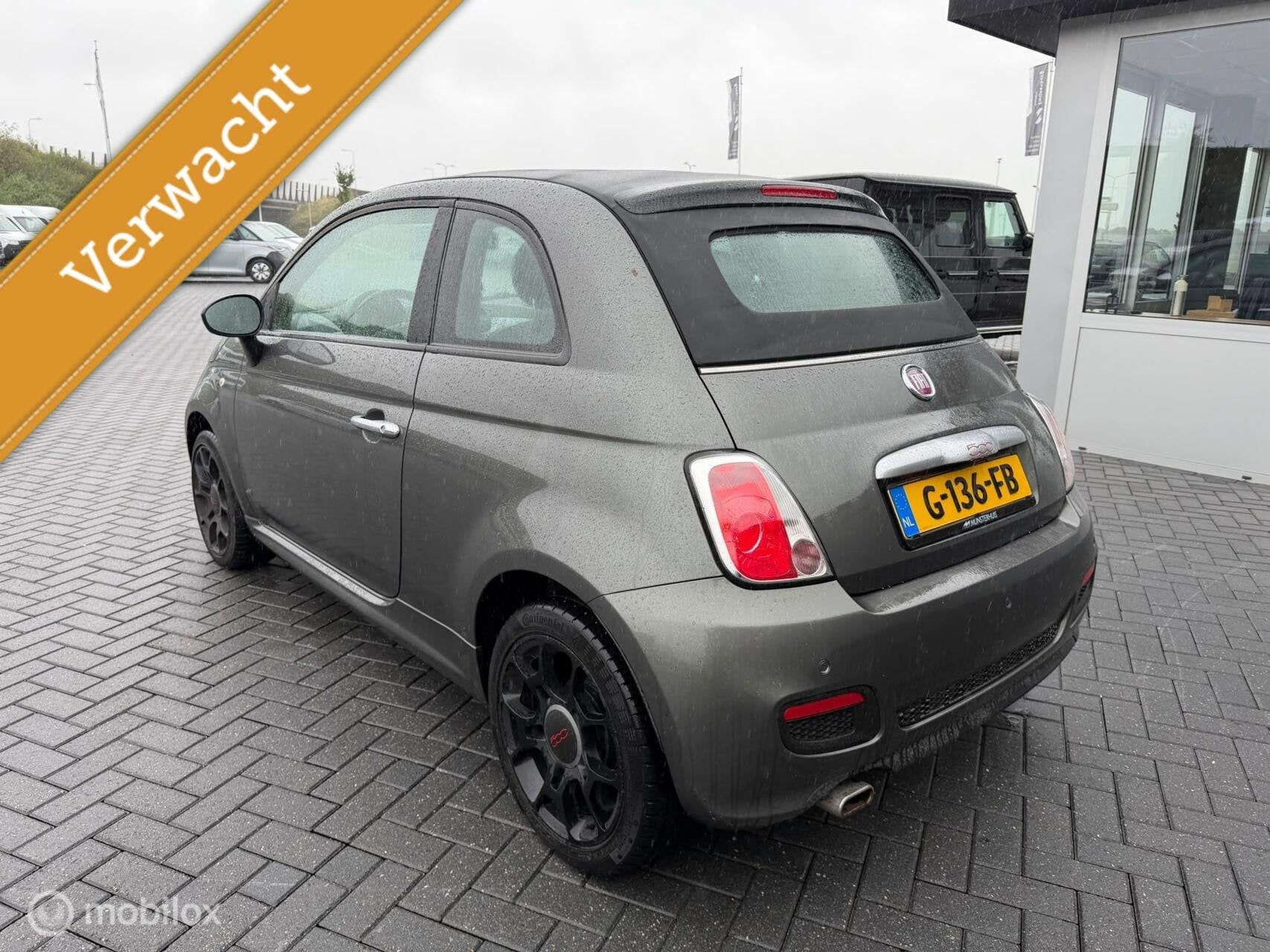 Fiat 500C Sport 1.2|DEALER ONDERHOUDEN|SPORT|PDC|AIRCO|, Auto's, Gebruikt, 4 cilinders, Cabriolet, Bedrijf