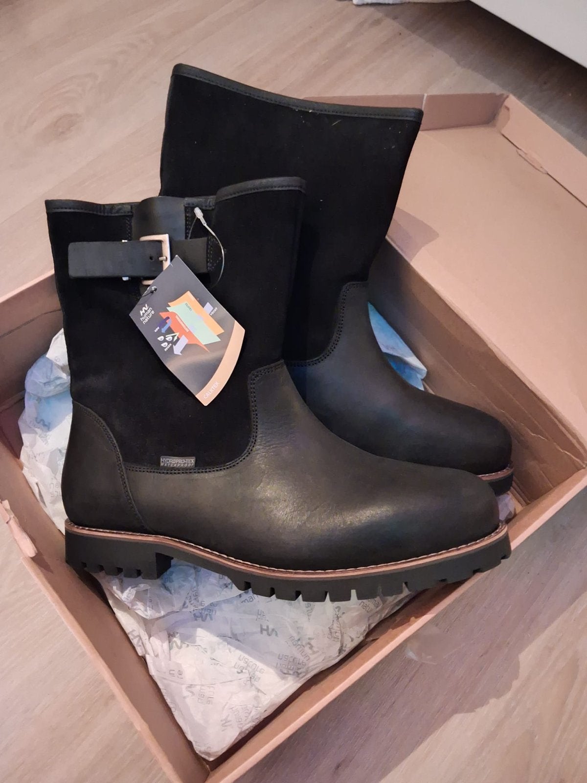Human Nature Leren Laarzen Zwart - Nieuw in Doos, Ophalen of Verzenden, Nieuw, Zwart, Boots