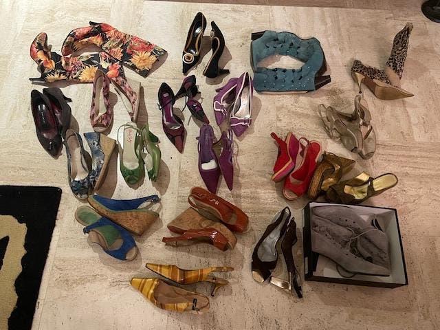19 paar vintage schoenen, Ophalen of Verzenden, Gedragen, Overige kleuren, Overige typen