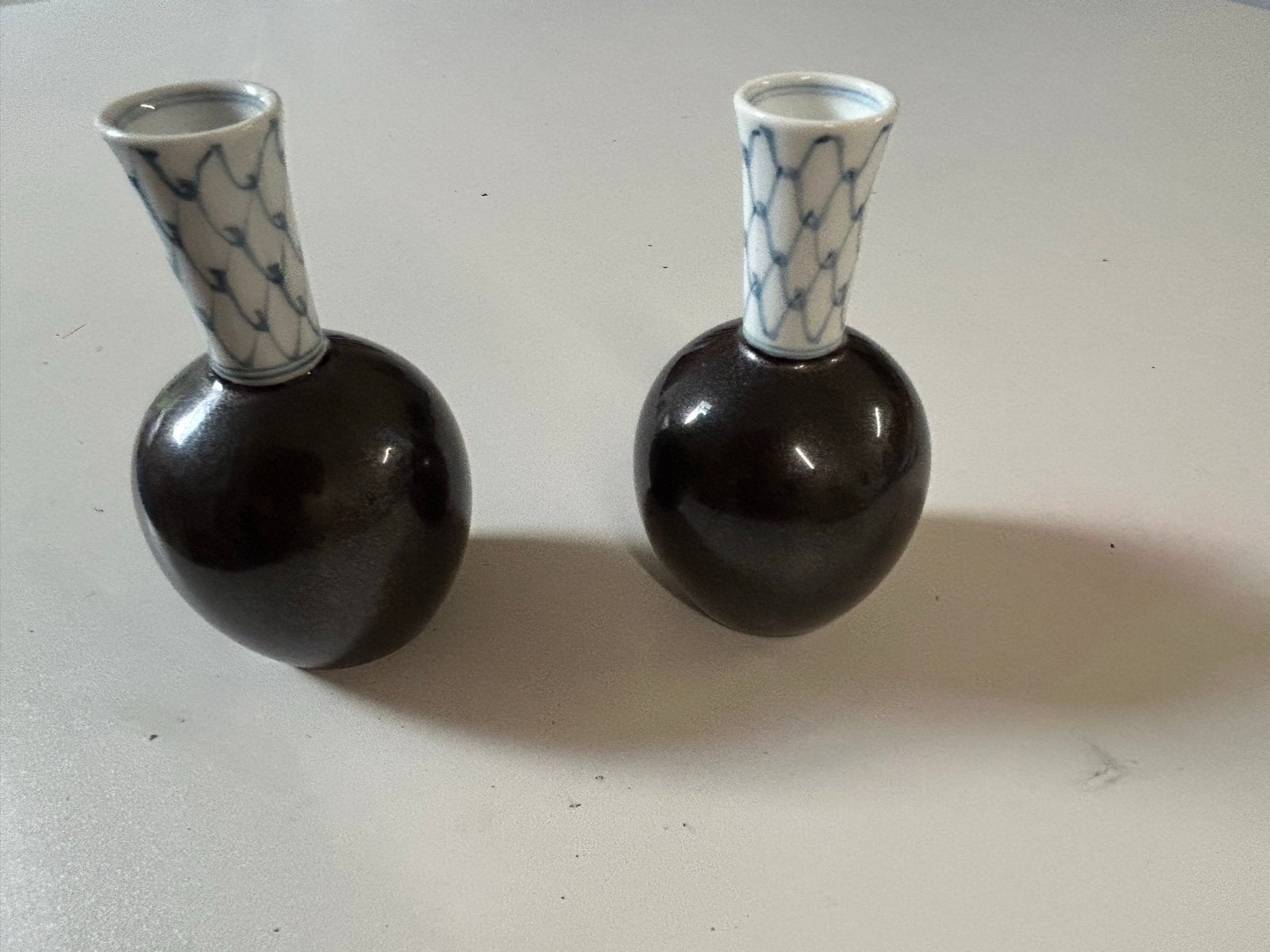 Set van 2 antieke Japanse sakevaasjes, Ophalen of Verzenden