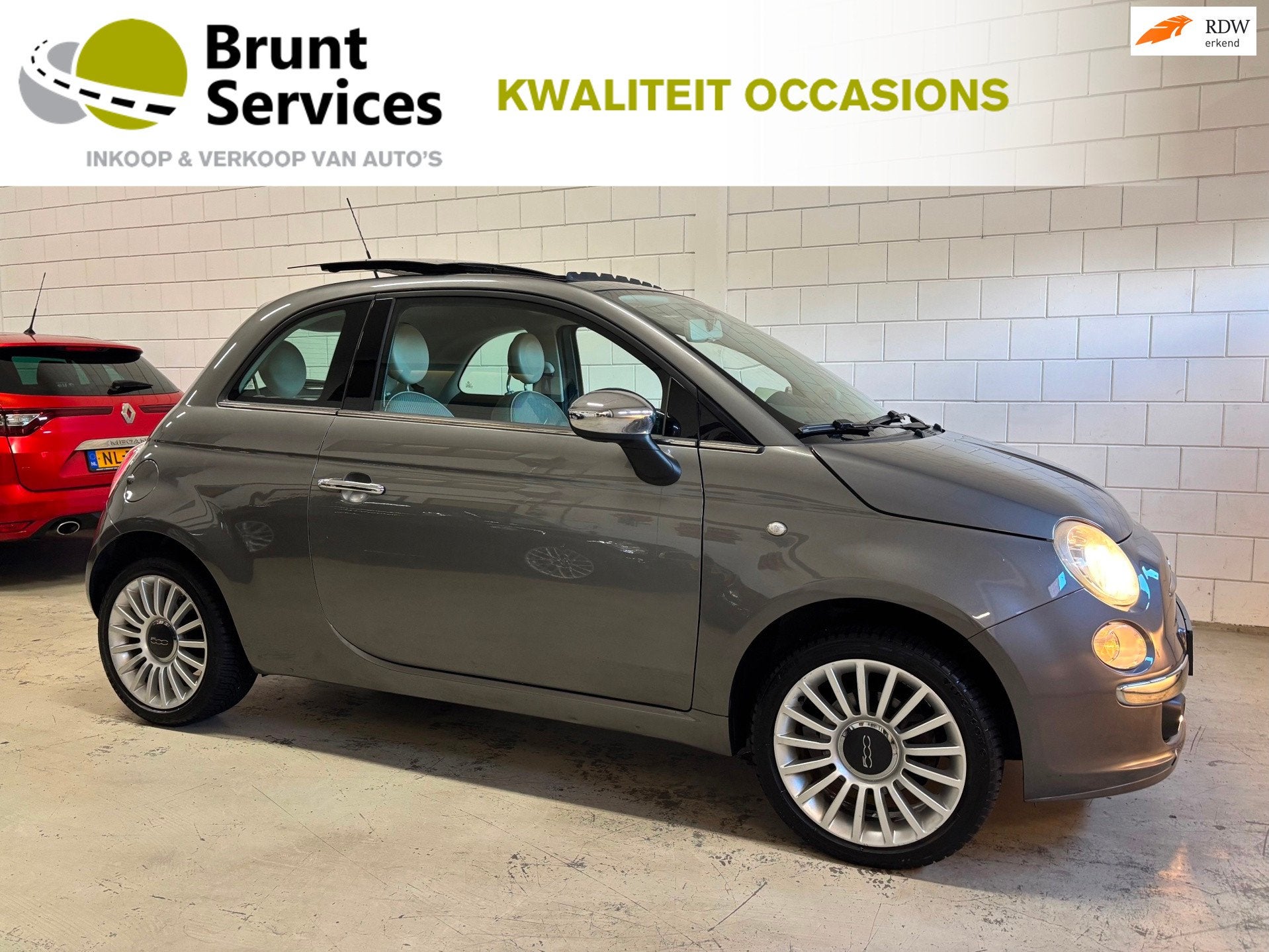 Fiat 500 1.4-16V Sport 100Pk|Elec.panodak|Interscope|Onderho, Auto's, Voorwielaandrijving, Gebruikt, 4 cilinders, 905 kg