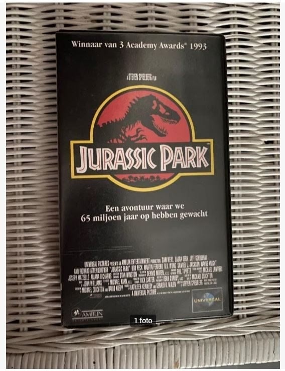 KINDERVIDEO JURASSIC PARK VHS, Alle leeftijden, Ophalen, Zo goed als nieuw, Nederlands