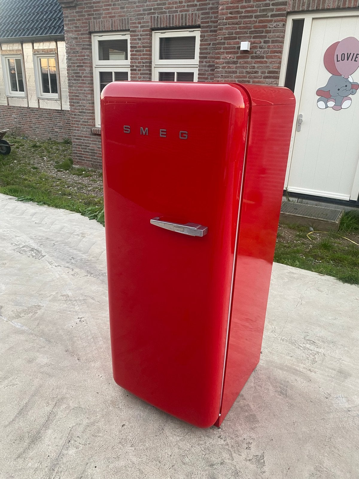 Smeg FAB28RERB1 Koelkast - Rood, Retro Design, Zonder vriesvak, Bella, 200 liter of meer, 60 cm of meer
