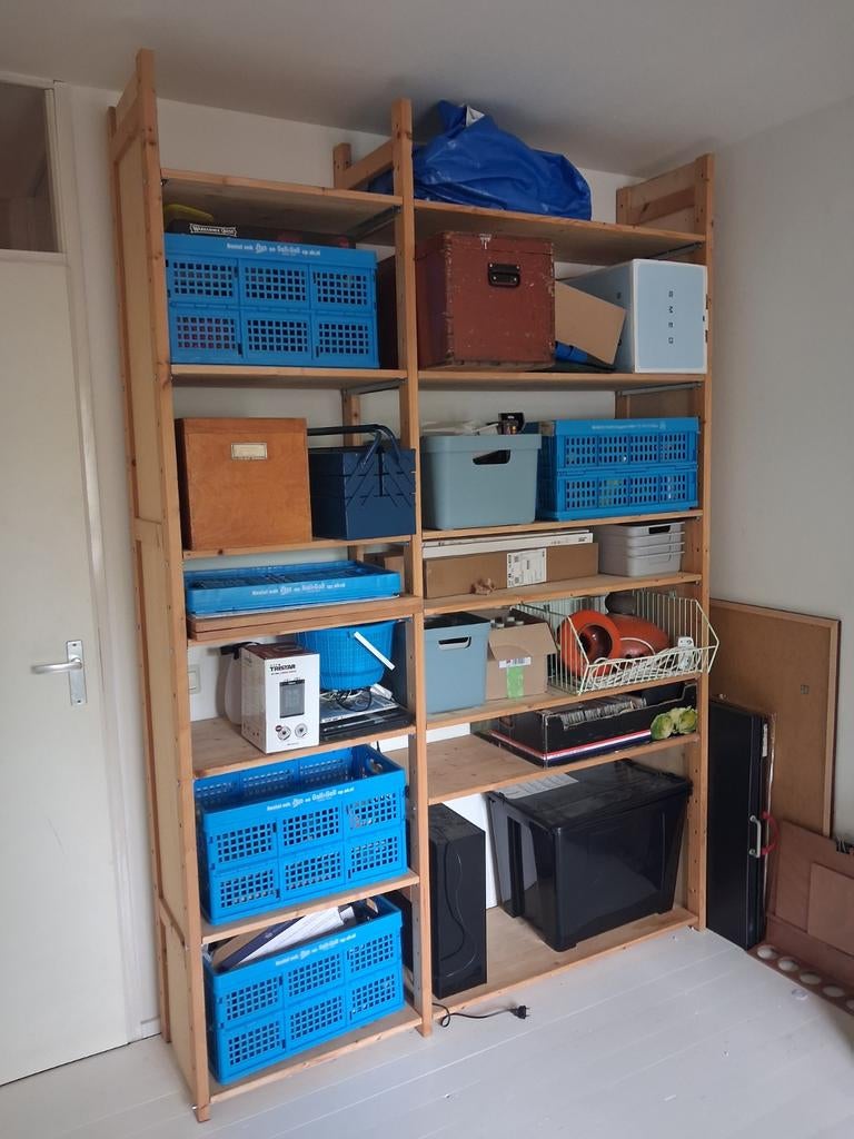 Houten stellingkast - Ideaal voor opslag en organisatie, Ophalen, Gebruikt