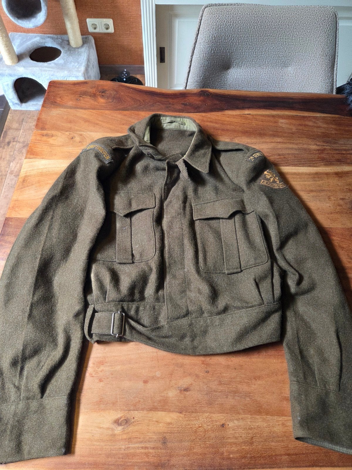 Battle dress genie troepen, Ophalen of Verzenden, Landmacht, Nederland, Embleem of Badge