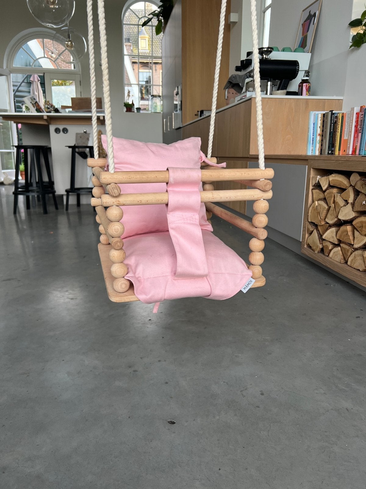 MAMOI 3-in-1 Houten Babyschommel met verleng touwen, Kinderen en Baby's, Speelgoed | Buiten | Speeltoestellen, Ophalen, Zo goed als nieuw