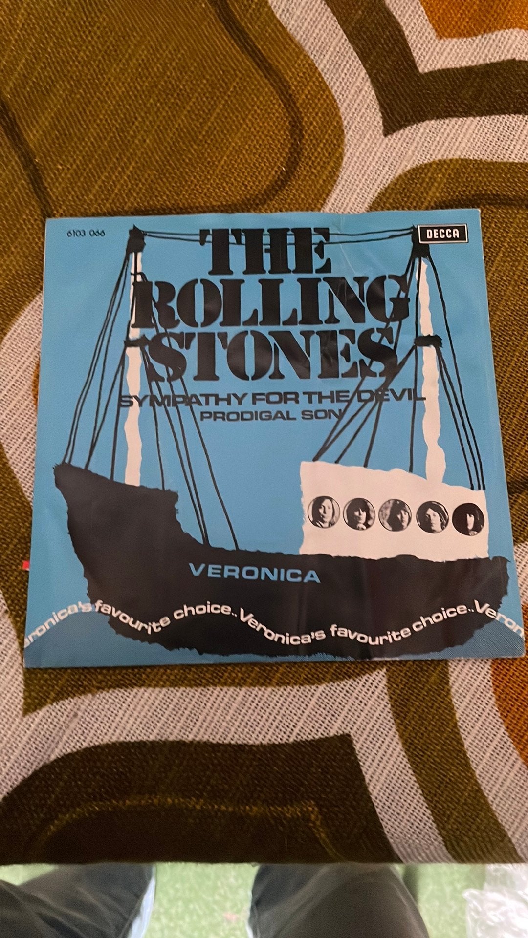 Single Rolling Stones: Sympathy for the devil, Cd's en Dvd's, Vinyl Singles, Ophalen of Verzenden, Zo goed als nieuw, Pop