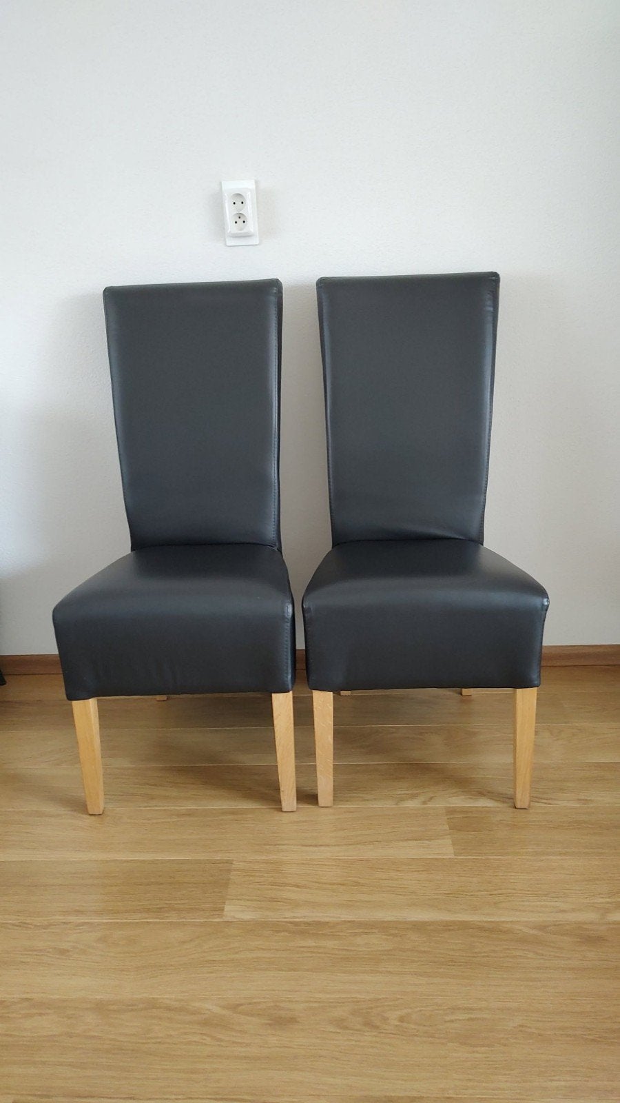 eetkamerstoelen, 2 stuks, Huis en Inrichting, Stoelen, Ophalen, Gebruikt, Zwart, Twee