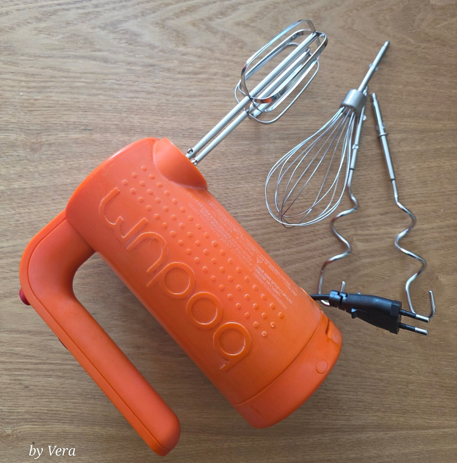 Bodum handmixer met alle toebehorende onderdelen oranje, Kunststof, Bodum, Ophalen of Verzenden, Zo goed als nieuw