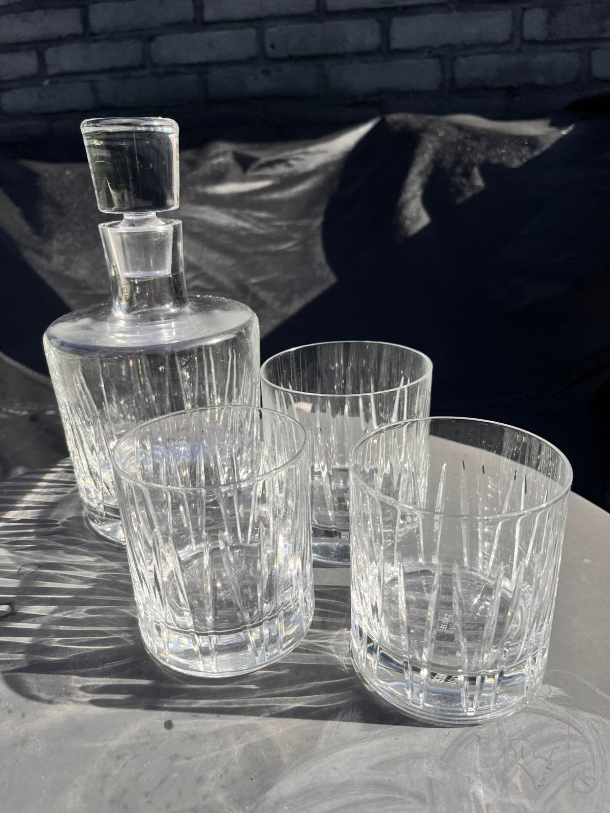 Kristal karaf met 3 glazen scott zwiesel whiskey, Ophalen of Verzenden
