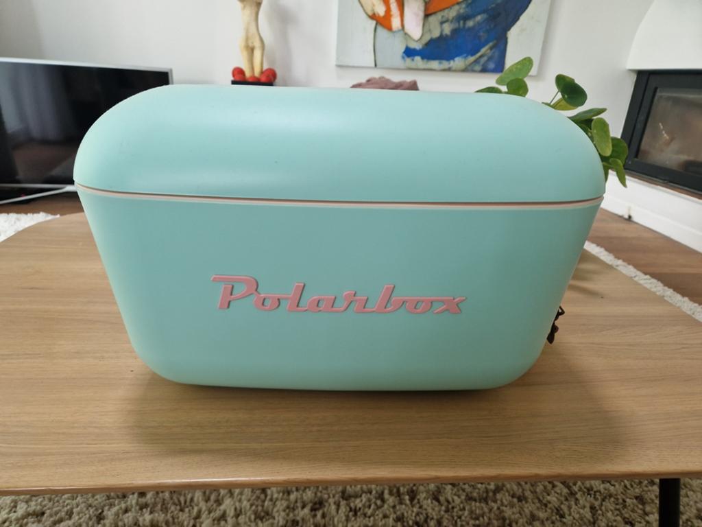 Vintage Polarbox Koelbox - Mintgroen met Roze Details, Caravans en Kamperen, Ophalen of Verzenden, Gebruikt, Koelbox, Koelelement