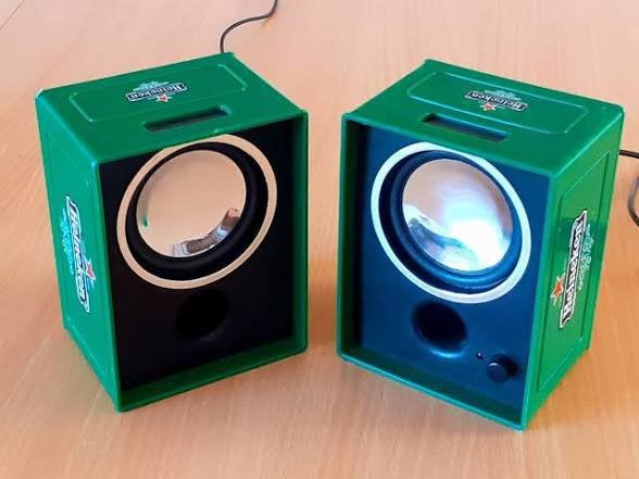 Heineken speakerkratjes voor pc / laptop, Computers en Software, Ophalen of Verzenden, Zo goed als nieuw