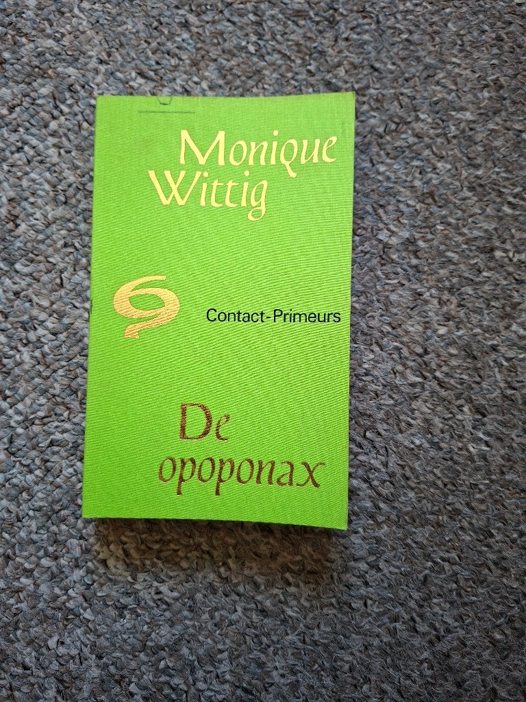 De Opoponax/Monique Wittig, Verzenden, Gelezen, Monique Wittig