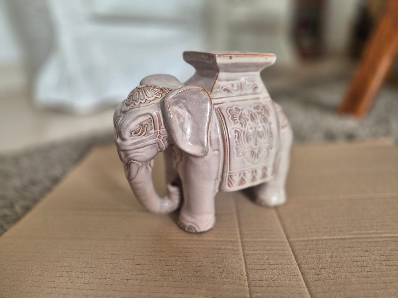 Decoratieve olifant, Ophalen, Roze, Steen/keramiek, Oosters