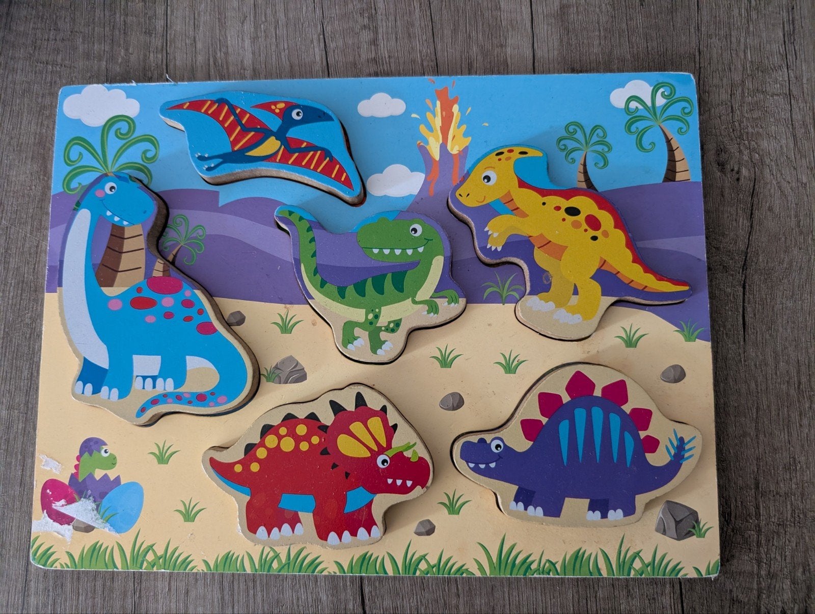 Houten dinosaurus puzzel voor kinderen, Ophalen